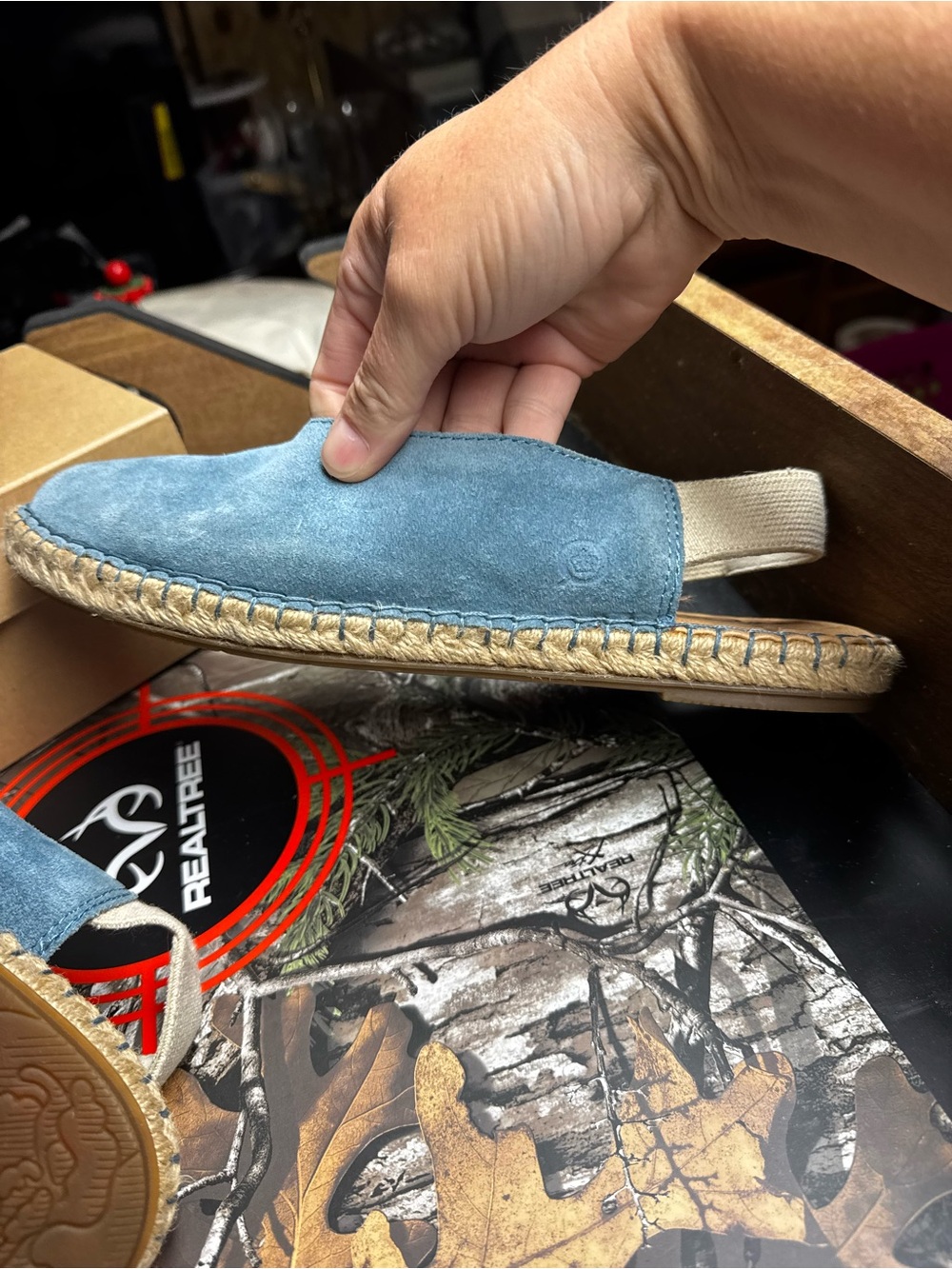 Born Suede Espadrille Slip-Ons in Blue size 9 VGUC - Picture 3 of 9